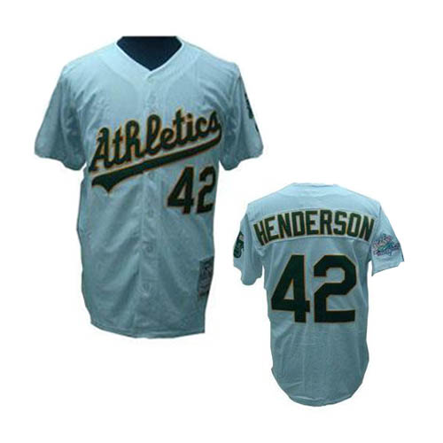 White Henderson jersey, Oakland Athletics #42 MLB jersey