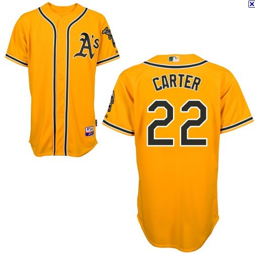 Athletics #22 Carter Yellow MLB Jersey