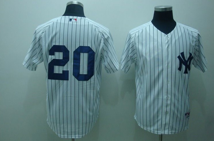 Sanders Jersey: MLB #20 New York Yankees Jersey in White