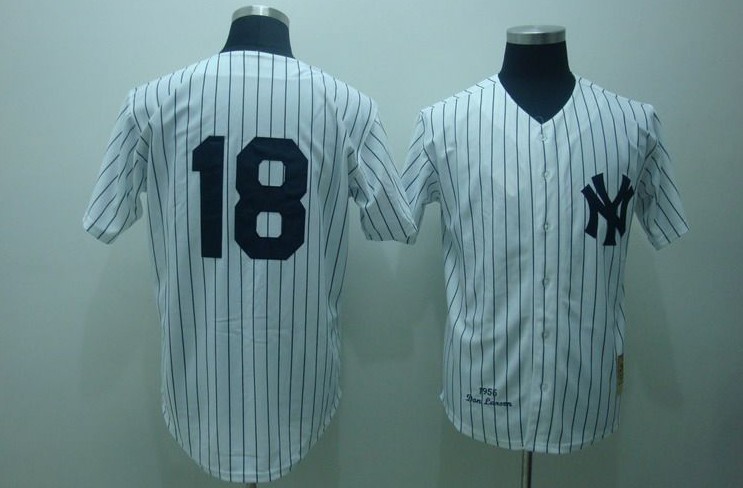 Johnny Daon Jersey: MLB #18 New York Yankees Jersey in White