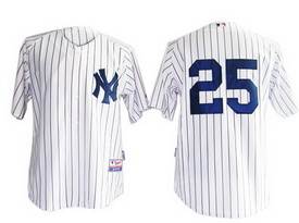 #25 Mark Teixeira White New York Yankees MLB jersey