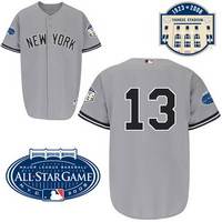 Yankees #13 Alex Rodriguez grey MLB Jersey