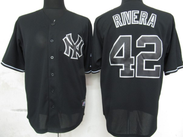 Fashion MLB #42 black Mariano Rivera New York Yankees jersey