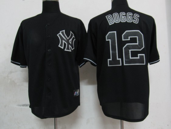 Yankees #12 Ransom Black MLB Fashion Jersey