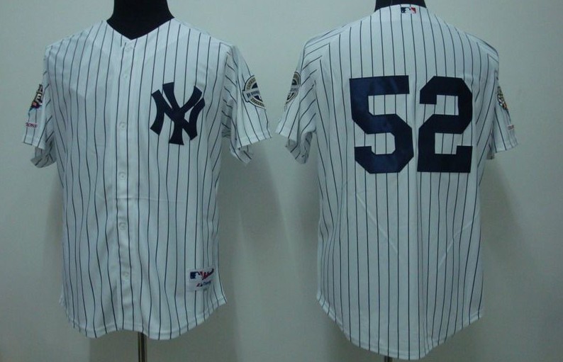 New York Yankees #52 C.C. Sabathia White jersey