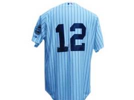 Yankees #12 Ransom white MLB 09 logo Jersey