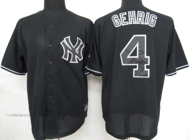 Gehrig Black Yankees Fashion Jersey