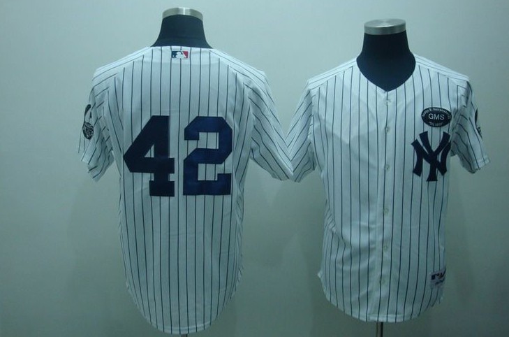 New York Yankees #42 Mariano Rivera Wholesale MLB jersey in White 