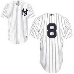 New York Yankees #8 Yogi Berra Stitched Replithentic MLB jersey in White