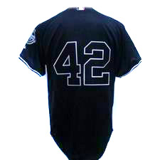 New York Yankees #42 Mariano Rivera black 09 logo MLB jersey