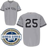 Mark Teixeira Jersey gray #25 MLB New York Yankees Jersey