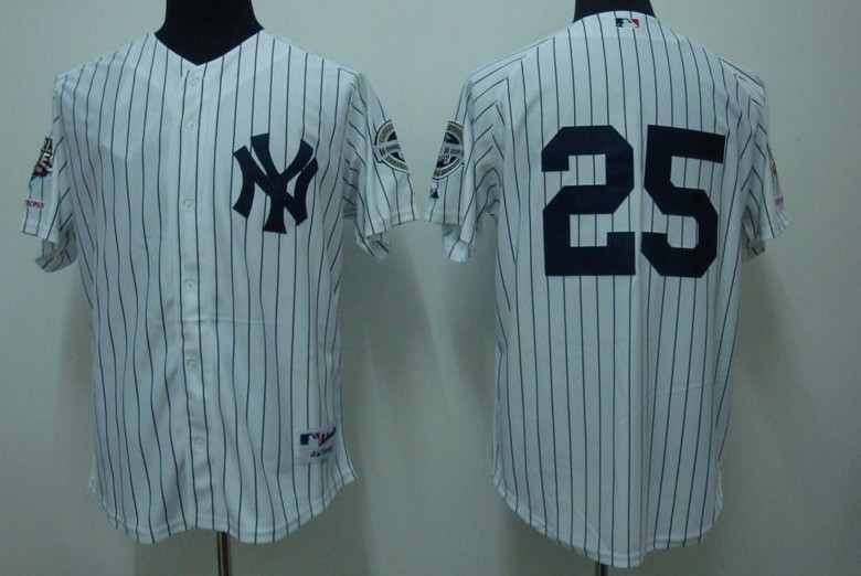 Mark Teixeira Jersey White #25 MLB New York Yankees Jersey