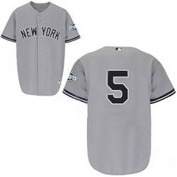 Stitched Replithentic MLB #5 Grey Joe DiMaggio New York Yankees jersey