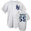 White Matsui MLB New York Yankees #55 Jersey