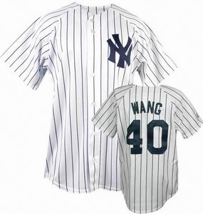 White Wang MLB New York Yankees #40 Jersey