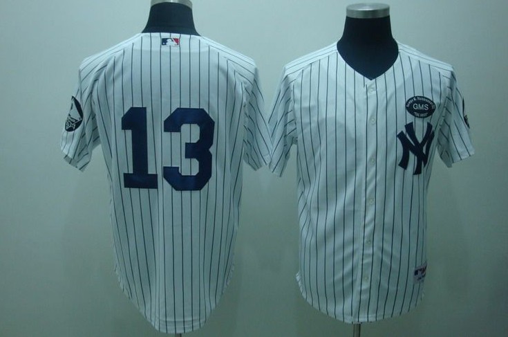 Alex Rodriguez Jersey: MLB #13 New York Yankees Jersey in White