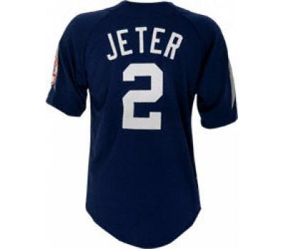 Derek Jeter Blue Yankees 2009 Inaugural Jersey