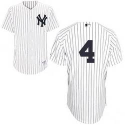 MLB Stitched Replithentic #4 White Lou Gehrig New York Yankees jersey