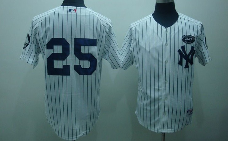 White Mark Teixeira Yankees #25 Jersey