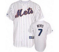 Jose Reyes Jersey: MLB 2009 Inaugural Patch #7 New York Mets Jersey in White