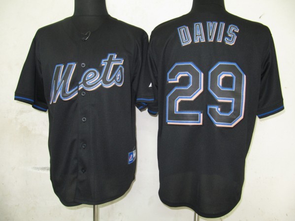 Davis Jersey Black #29 MLB New York Mets Fashion Jersey