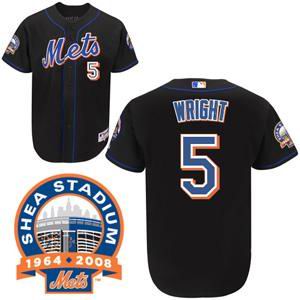 New York Mets #5 David Wright MLB Jersey in Black