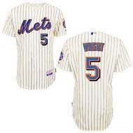 White David Wright Mets Blue Strip Cool Base #5 Jersey


