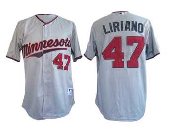 Liriano Grey jersey MLB Minnesota Twins jersey