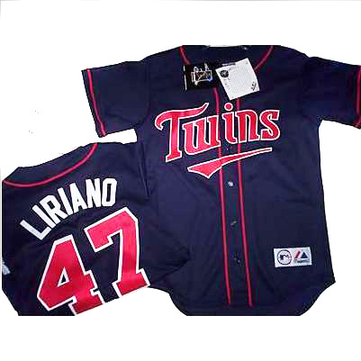 MLB #47  Blue Francisco Liriano  Minnesota Twins jersey