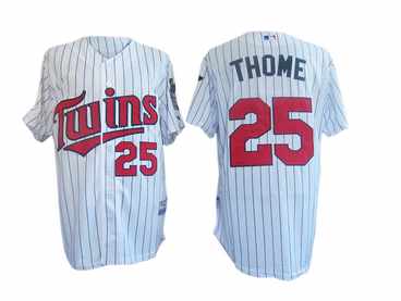 Minnesota Twins #25 Thome  White MLB Jersey