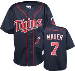  Black Jersey:  Joe Mauer Home MLB #7 Minnesota Twins Jersey In   Black