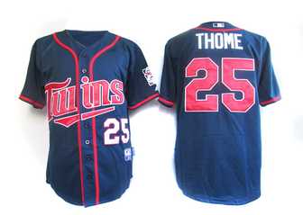 #25 Thome   Dark Blue Minnesota Twins MLB 50th Jersey
