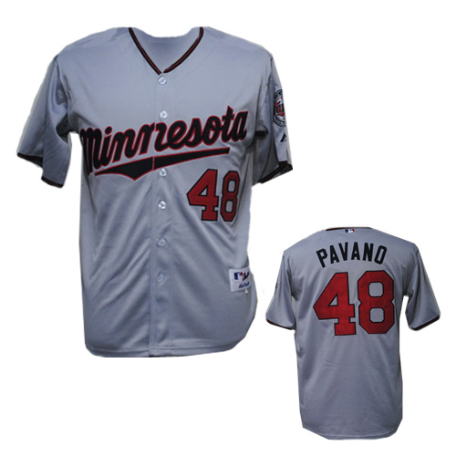 #48 Pavano   Grey Minnesota Twins MLB Jersey