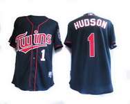 Hudson  Blue Jersey, Minnesota Twins #1 MLB Throwback Jersey