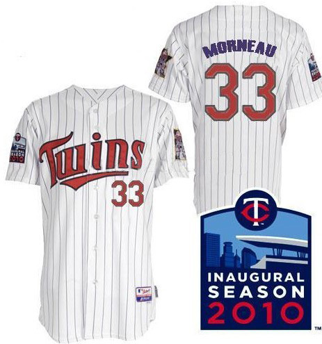 Justin Morneau White jersey MLB 2010 Season Inaugural Minnesota Twins jersey