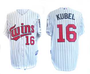 Minnesota Twins #16 Kubel MLB Jersey in White