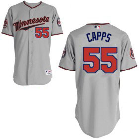 #55 Capps  Stripe Grey Minnesota Twins MLB Jersey