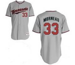 #33 Morneau Grey Minnesota Twins MLB Jersey