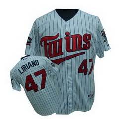  White Francisco Liriano jersey, Minnesota Twins #47 MLB 2011 Jersey