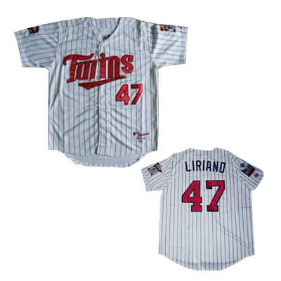 White Twins Liriano MLB Majestic Jersey