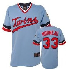 Morneau Blue Jersey, Minnesota Twins #33 Majestic Baseball Jersey