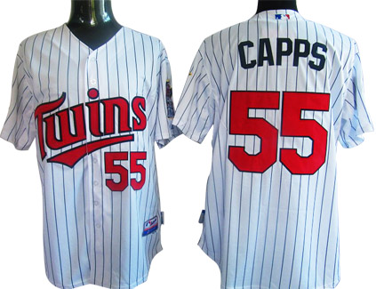#55 CAPPS   White Minnesota Twins MLB Jersey