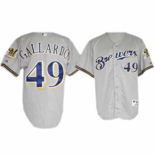 Grey Minnesota Twins Yovani Gallardo MLB #49 Jersey