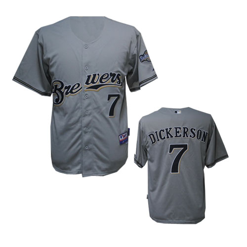 Dickerson Grey jersey MLB Milwaukee Brewers jersey