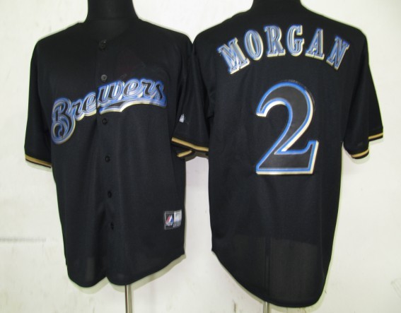 Morgan Black Jersey, Milwaukee Brewers #2 MLB Fashion Jersey