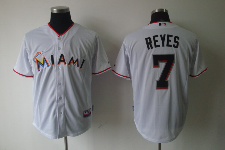White Reyes 2012 New Miami Marlins #7 Jersey