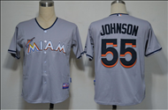 grey Miami Marlins Johnson 2012 MLB #55 Jersey