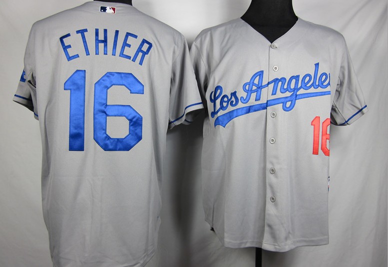 ETHIER gray Jersey, Los Angeles Dodgers #16 MLB Jersey