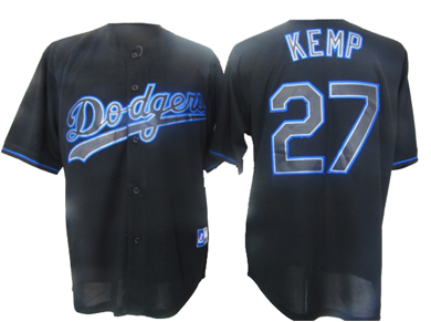 MLB Fashion #27 Black Kemp  Los Angeles Dodgers jersey