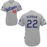 Los Angeles Dodgers #22 Clayton Kershaw Home Stitched Replithentic Cool Base Jersey in Grey